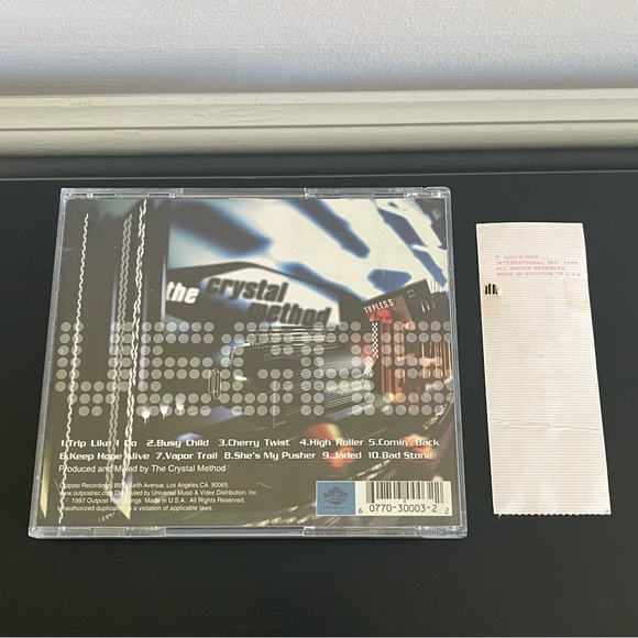 Crystal Method Vegas CD 1997 Ticket Stub Pearl St Northampton 1998 Rare - Picture 2 of 10
